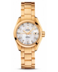 Omega Aqua Terra  Automatic Women's Watch, 18K Yellow Gold, Mother Of Pearl & Diamonds Dial, 231.50.30.20.55.002