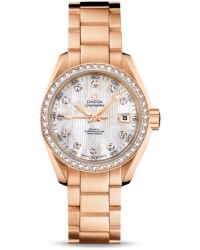 Omega Aqua Terra  Automatic Women's Watch, 18K Rose Gold, Mother Of Pearl & Diamonds Dial, 231.55.30.20.55.001