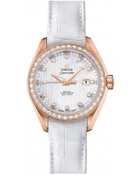Omega Aqua Terra  Automatic Women's Watch, 18K Rose Gold, Mother Of Pearl & Diamonds Dial, 231.58.34.20.55.002
