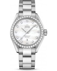 Omega Seamaster  Automatic Women's Watch, Stainless Steel, Mother Of Pearl & Diamonds Dial, 231.15.34.20.55.002