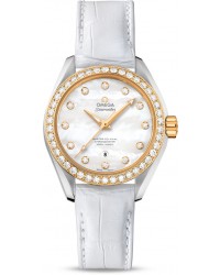 Omega Seamaster  Automatic Women's Watch, Steel & 18K Yellow Gold, Mother Of Pearl & Diamonds Dial, 231.28.34.20.55.004
