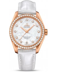 Omega Seamaster  Automatic Women's Watch, 18K Rose Gold, Mother Of Pearl & Diamonds Dial, 231.58.39.21.55.001