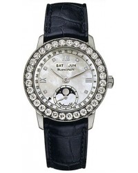 Blancpain Leman  Automatic Women's Watch, 18K White Gold, Mother Of Pearl & Diamonds Dial, 2360-1991A-55B