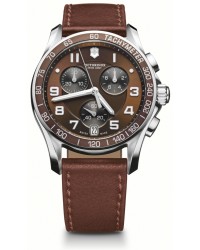 Victorinox Swiss Army Chrono Classic  Chronograph Quartz Men's Watch, Stainless Steel, Brown Dial, 241498