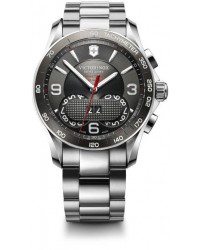 Victorinox Swiss Army Chrono Classic  Chronograph Quartz Men's Watch, Stainless Steel, Black Dial, 241618