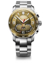Victorinox Swiss Army Chrono Classic  Chronograph Quartz Men's Watch, Stainless Steel, Champagne Dial, 241619