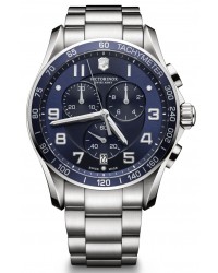 Victorinox Swiss Army Classic  Chronograph Quartz Men's Watch, Stainless Steel, Blue Dial, 241652