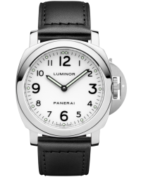 Panerai Luminor Base  Mechanical Men's Watch, Stainless Steel, White Dial, PAM00114