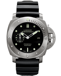 Panerai Luminor Submersible  Automatic Certified Men's Watch, Titanium, Black Dial, PAM00305
