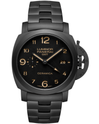 Panerai Luminor 1950  Automatic GMT Men's Watch, Ceramic, Black Dial, PAM00438