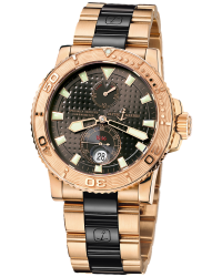 Ulysse Nardin Maxi Marine Diver  Automatic Certified Men's Watch, 18K Rose Gold, Brown Dial, 266-33-8C/925