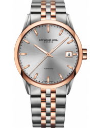 Raymond Weil Freelancer  Automatic Men's Watch, Steel & 18K Gold Plated, Silver Dial, 2740-SP5-65011