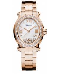 Chopard Happy Diamonds  Quartz Women's Watch, 18K Rose Gold, Mother Of Pearl Dial, 275350-5004