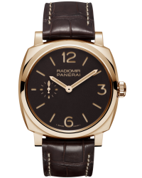 Panerai Radiomir 1940  Mechanical Men's Watch, 18K Rose Gold, Brown Dial, PAM00513