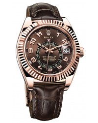 Rolex Sky Dweller  Automatic Men's Watch, 18K Rose Gold, Brown Dial, 326135-CHOC