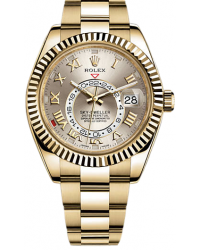Rolex Sky Dweller  Automatic Men's Watch, 18K Yellow Gold, Silver Dial, 326938-SLV