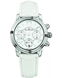 Blancpain Leman  Chronograph Flyback Women's Watch, Stainless Steel, White Dial, 3485F-1127-97B