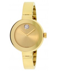 Movado Bold  Quartz Women's Watch, Gold Plated, Gold Dial, 3600201