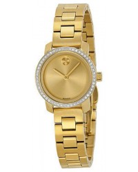 Movado Bold  Quartz Women's Watch, Gold Plated, Gold Dial, 3600215