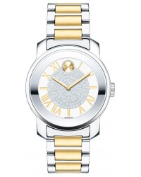 Movado Bold  Quartz Women's Watch, Stainless Steel, White & Diamonds Dial, 3600256