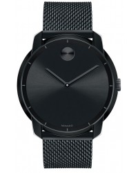 Movado Bold  Quartz Men's Watch, Ion Plated Steel, Black Dial, 3600261