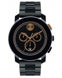 Movado Bold  Quartz Men's Watch, Stainless Steel, Black Dial, 3600271