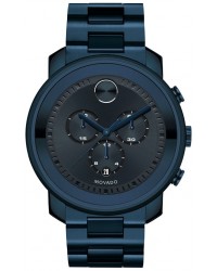 Movado Bold  Quartz Men's Watch, Ion Plated Steel, Blue Dial, 3600279