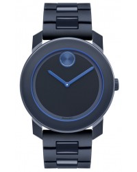 Movado Bold  Quartz Men's Watch, Ion Plated Steel, Black Dial, 3600314