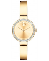 Movado Bold  Quartz Women's Watch, Ion Plated Steel, Gold Dial, 3600322