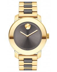 Movado Bold  Quartz Women's Watch, Steel & Gold Tone, Grey Dial, 3600338