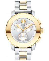 Movado Bold  Quartz Women's Watch, Steel & Gold Tone, Silver Dial, 3600357