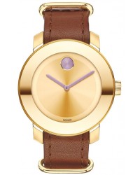 Movado Bold  Quartz Women's Watch, Ion Plated Steel, Gold Dial, 3600363