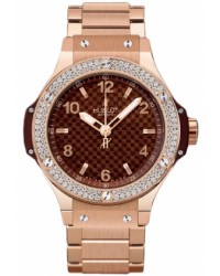 Hublot Big Bang 38mm  Quartz Women's Watch, 18K Rose Gold, Brown Dial, 361.PC.3380.PC.1104