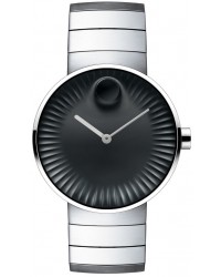 Movado Edge  Quartz Men's Watch, Stainless Steel, Black Dial, 3680006