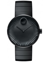 Movado Edge  Quartz Men's Watch, Ion Plated Steel, Black Dial, 3680007