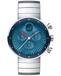 Movado Edge  Quartz Men's Watch, Stainless Steel, Blue Dial, 3680010