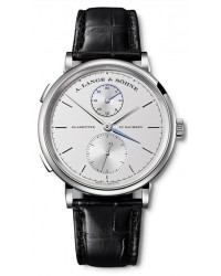 A. Lange & Sohne Saxonia  Automatic Men's Watch, 18K White Gold, Silver Dial, 385.026