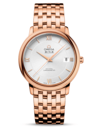 Omega De Ville  Automatic Unisex Watch, 18K Yellow Gold, White Mother Of Pearl Dial, 424.50.37.20.02.001