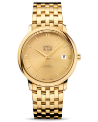 Omega De Ville  Automatic Unisex Watch, 18K Yellow Gold, Champagne Dial, 424.50.37.20.08.001