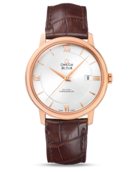 Omega De Ville  Automatic Men's Watch, 18K Rose Gold, Silver Dial, 424.53.40.20.02.001