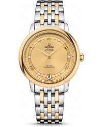 Omega De Ville  Automatic Women's Watch, Steel & 18K Yellow Gold, Champagne Dial, 424.20.33.20.58.002