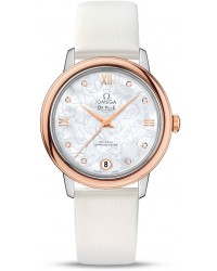 Omega De Ville  Automatic Women's Watch, Steel & 18K Rose Gold, Silver Dial, 424.22.33.20.55.001