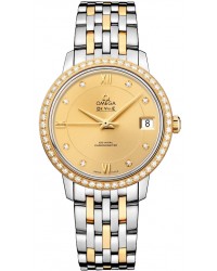 Omega De Ville  Automatic Women's Watch, Stainless Steel, Champagne Dial, 424.25.33.20.58.001