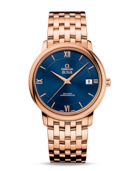 Omega De Ville  Automatic Men's Watch, 18K Rose Gold, Blue Dial, 424.50.37.20.03.002