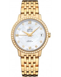 Omega De Ville  Automatic Women's Watch, 18K Yellow Gold, Mother Of Pearl Dial, 424.55.33.20.55.001