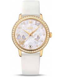 Omega De Ville  Automatic Women's Watch, 18K Yellow Gold, Silver Dial, 424.57.33.20.55.003