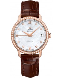 Omega De Ville  Automatic Women's Watch, 18K Rose Gold, Mother Of Pearl Dial, 424.58.33.20.55.001