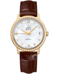 Omega De Ville  Automatic Women's Watch, 18K Yellow Gold, Mother Of Pearl Dial, 424.58.33.20.55.002
