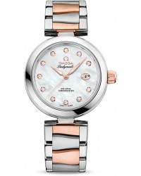 Omega De Ville Ladymatic  Automatic Women's Watch, Steel & 18K Rose Gold, Mother Of Pearl Dial, 425.20.34.20.55.004