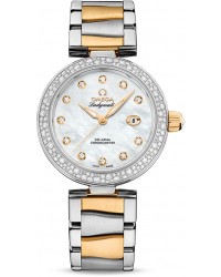 Omega De Ville Ladymatic  Automatic Women's Watch, Steel & 18K Yellow Gold, Mother Of Pearl Dial, 425.25.34.20.55.003